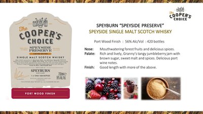 Cooper's Choice Speyburn Speyside Preserve Port Wood Finish