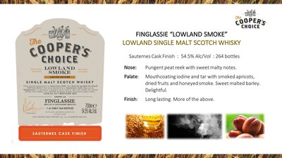 Cooper's Choice Finglassie Lowland Smoke Sauternes Cask Finish