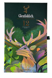 Glenfiddich 12y giftbox Limited Edition Design met Flask(heupfles)